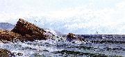 Alfred Thompson Bricher Crashing Waves oil painting artist